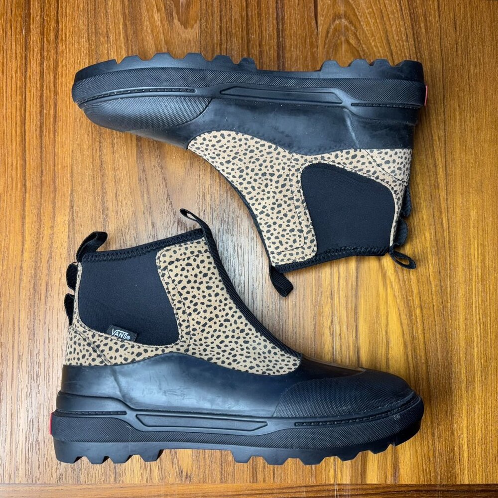 Vans Colfax MTE-1 Leopard Rubber Boots Womens US 6.5 Waterproof Chelsea Style
